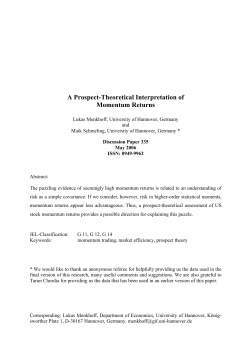 A Prospect-Theoretical Interpretation of Momentum Returns
