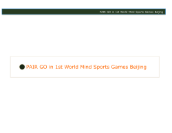PAIR GO in 1st World Mind Sports Games Beijing