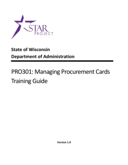 Managing Procurement Cards Training Guide