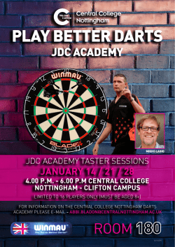 play better darts - StudentNet | Central College Nottingham