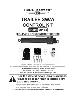 trailer sway control kit