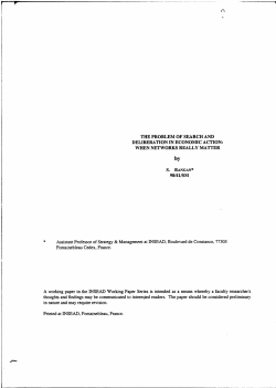 THE PROBLEM OF SEARCH AND DELIBERATION IN