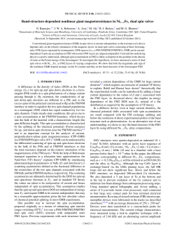 Band-structure-dependent nonlinear giant magnetoresistance in Ni1