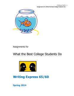 Assignments for What the Best College Students Do