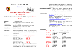 FIDE OPEN POLIČKA, 4. - 11. 7. 2015 TJ ŠTEFANYDES POLIČKA