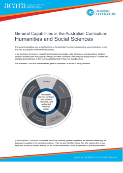 HASS - General Capabilities learning area