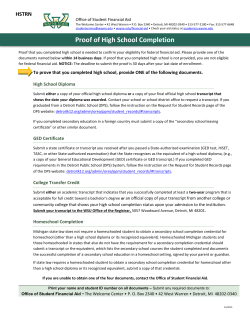 Proof of High School Completion