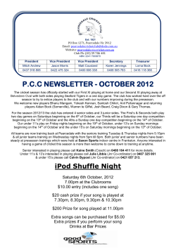 pcc newsletter - october 2012