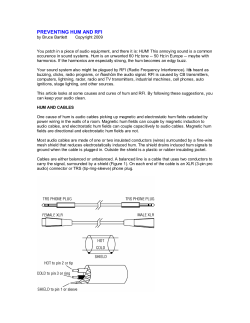preventing hum and rfi