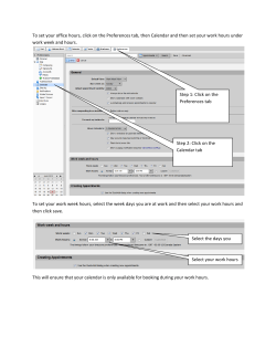 To set your office hours, click on the Preferences tab, then Calendar