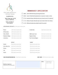 Membership Application