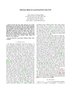 Inference Rules in Local Search for Max-SAT