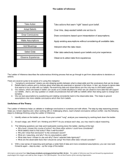 The Ladder of Inference Usefulness of the Theory