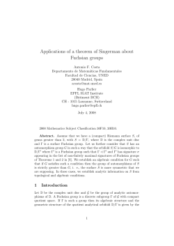 Applications of a theorem of Singerman about Fuchsian groups