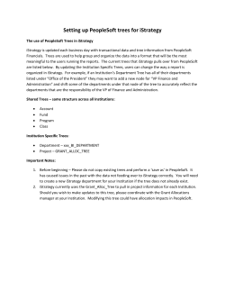 Creating and updating iStrategy Trees in PeopleSoft