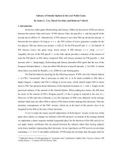 Saliency of Outside Options in the Lost Wallet Game