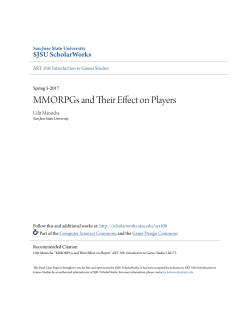 MMORPGs and Their Effect on Players