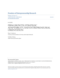 firm growth, strategic adaptability, and entrepreneurial orientation