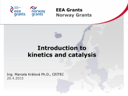 Introduction to kinetics and catalysis