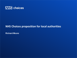 NHS Choices proposition for local authorities (PowerPoint, 15 slides