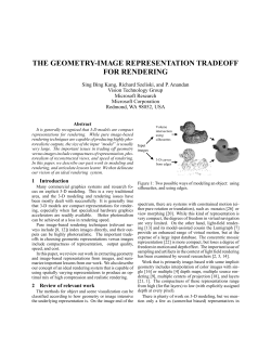 the geometry-image representation tradeoff for rendering