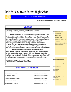 Friday Night Football Info. - Oak Park and River Forest High School