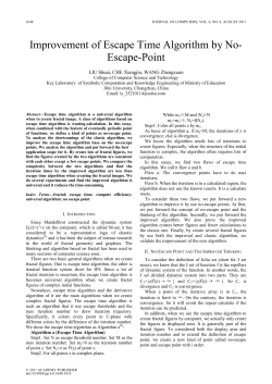 Improvement of Escape Time Algorithm by No