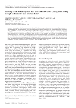 Learning about Probability from Text and Tables: Do Color Coding