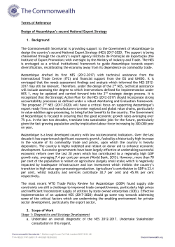 1 Terms of Reference Design of Mozambique`s second National
