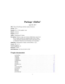 Package `clinfun`