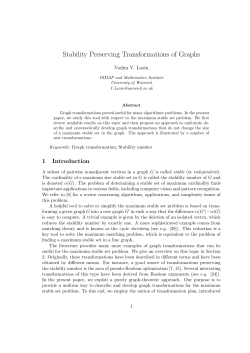 Stability Preserving Transformations of Graphs