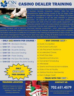 casino dealer training