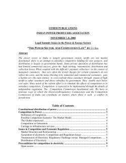 The Power Sector And Competition Law