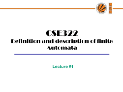 Languages and Finite Automata