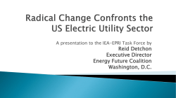 Radical Change Confronts the US Electric Utility Sector