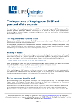 The importance of keeping your SMSF and personal affairs separate