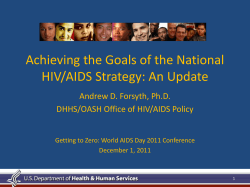 national hiv/aids strategy: vision and challenges