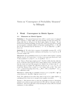 Convergence of Probability Measures by Patrick Billingsley