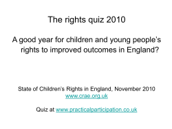 Improving Outcomes Quiz (2010 Version)