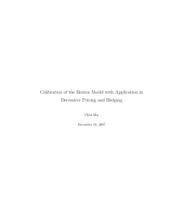 Calibration of the Heston model. - Applied Mathematics