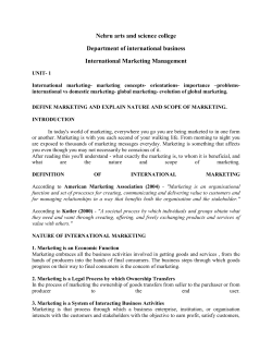 International Marketing Management - E