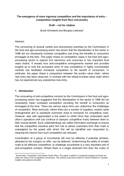 The emergence of more vigorous competition and the importance of