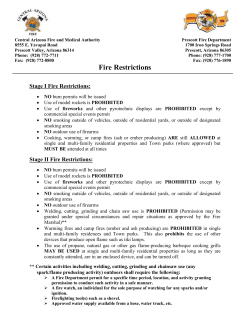 Joint Fire Restrictions List