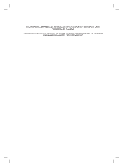 Komunikacijska strategija za informiranje hrvatske javnosti o