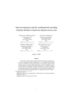 Interval sequences and the combinatorial encoding of
