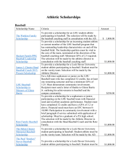 Athletic Scholarships - Lock Haven University