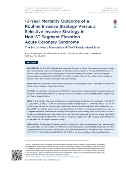 10-Year Mortality Outcome of a Routine&euro;Invasive Strategy