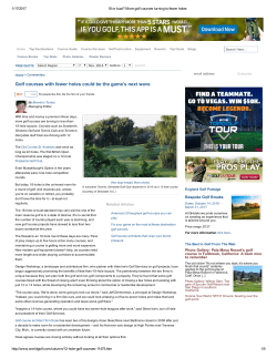 Golf courses with fewer holes could be the game`s next wave