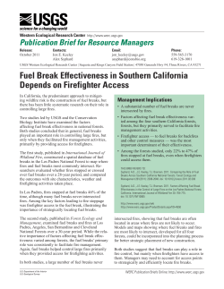Fuel Break Effectiveness in Southern California Depends on