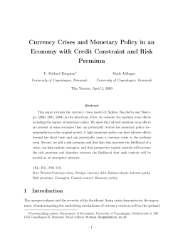 Currency Crises and Monetary Policy in an Economy with Credit